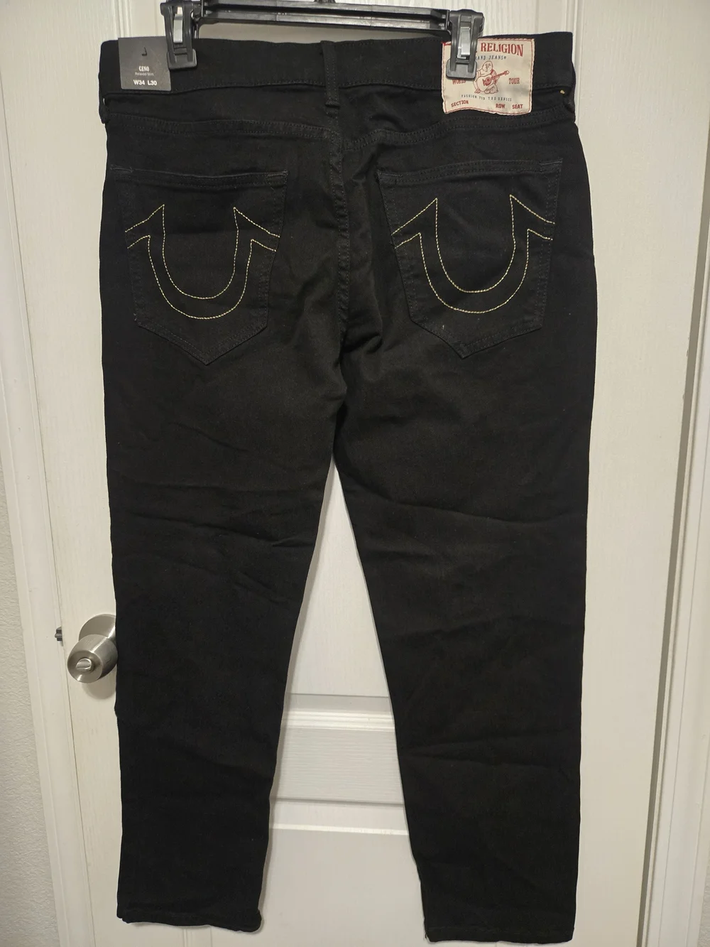 True Religion Men's Slim Straight Jeans in Black
